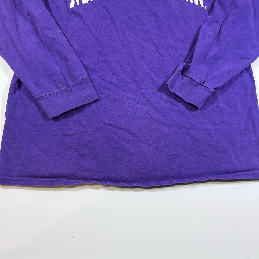 Lot of 2 Northwestern Wildcats Long Sleeve Purple Shirts Fanatics Gildan Large - Picture 3 of 16